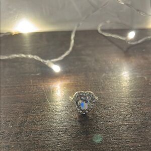 Heart-Shaped Rose gold Ring with Crystal Accents